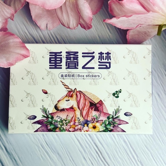 Dreamy Fairytale, Pastel Unicorns Adorned With Flowers, 40 Stickers, 1 Repeat - Picture 9 of 13